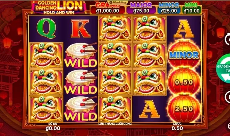 Giao diện chơi nổ hũ Lân Hái Lộc tại King88